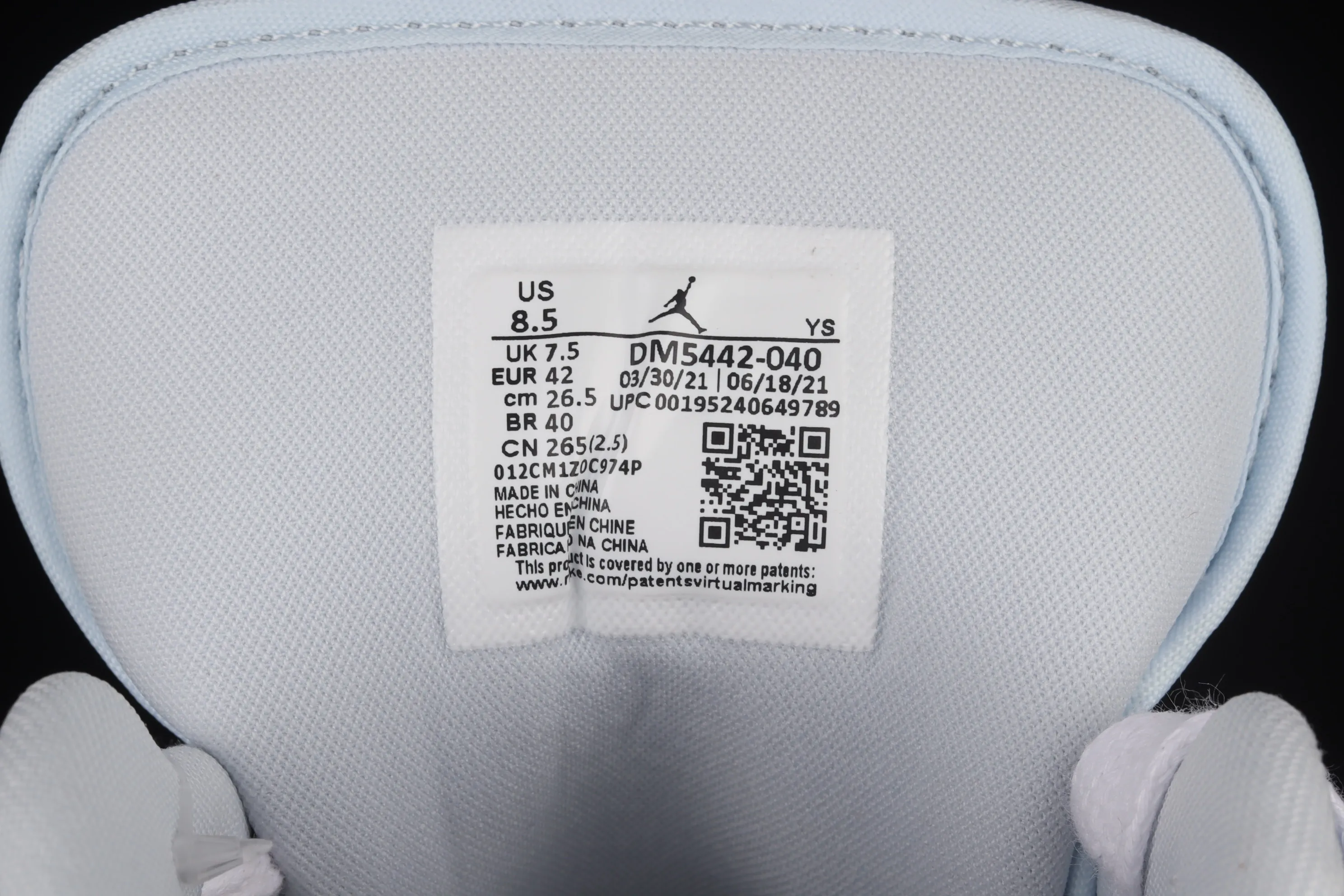 All categories Air Jordan Jordan series basketball shoes Air Jordan 1 Low G version pure original Air Jordan 1 Low AJ1 Joe 1 haze blue low-top retro culture basketball shoes DM5442-040